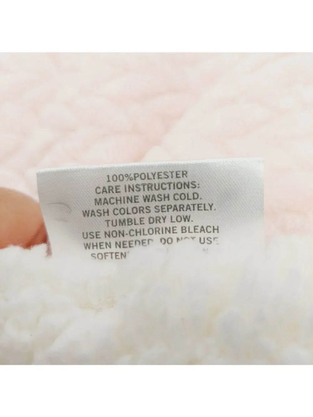 Mon Lapin Baby Blanket Pink White Plush Sherpa